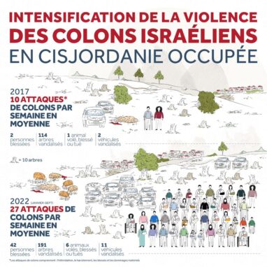 Intensification de la violencedes colons israéliens en Cisjordanie occupée