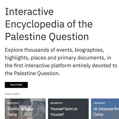 The Interactive Encyclopedia of the Palestine Question